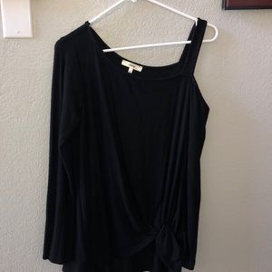 Off the shoulder fleece top